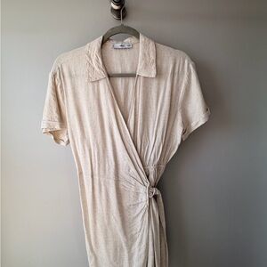 Light Beige Wrap Romper